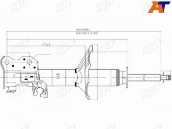 2 999 р. Стойка передняя RH SAT Nissan Almera седан N15 (1995-2000)  с доставкой в г. Омск. Увеличить фотографию 1