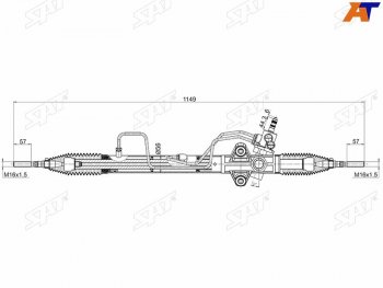 14 849 р. Рейка рулевая LHD SAT Mitsubishi L200 5 KK,KL рестайлинг (2018-2022)  с доставкой в г. Омск. Увеличить фотографию 2