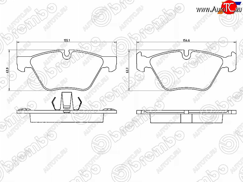 4 949 р. Колодки тормозные передние FL-FR SAT BMW 5 серия F10 седан дорестайлинг (2009-2013)  с доставкой в г. Омск