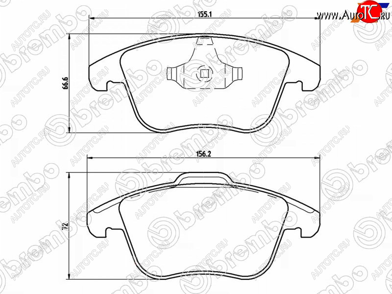 3 889 р. Колодки тормозные перед FL-FR SAT  Ford Mondeo, Land Rover Freelander (L359), Volvo S60 (FS седан), XC70  с доставкой в г. Омск