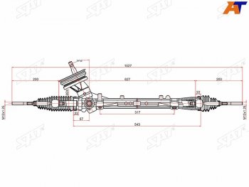 Рейка рулевая LHD SAT Nissan Tiida 1 хэтчбек C11 дорестайлинг (2007-2010)