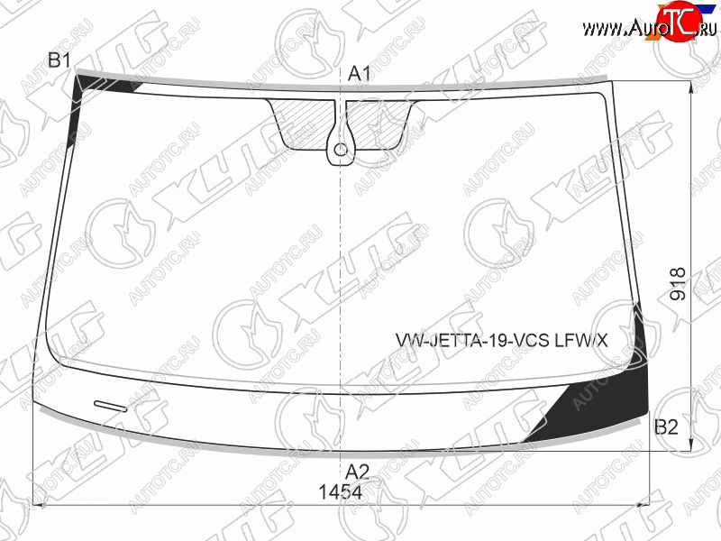 13 499 р. Стекло лобовое (Датчик дождя Молдинг) XYG  Volkswagen Jetta  A7 (2018-2022) седан дорестайлинг  с доставкой в г. Омск