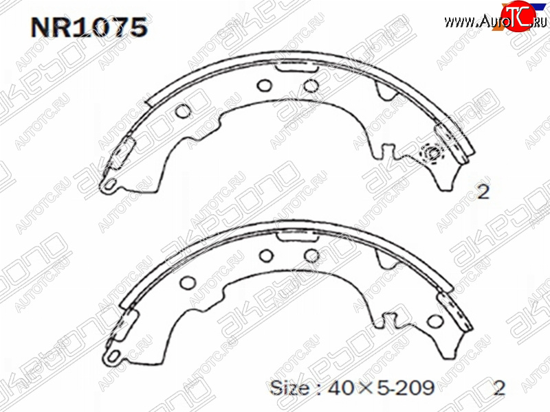 1 699 р. Колодки тормозные зад барабанные RR SAT  Toyota Gaia  XM10 - Rush  J200  с доставкой в г. Омск