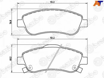 4 099 р. Колодки тормозные передние FL-FR SAT Honda CR-V RE1,RE2,RE3,RE4,RE5,RE7 дорестайлинг (2007-2010)  с доставкой в г. Омск. Увеличить фотографию 1