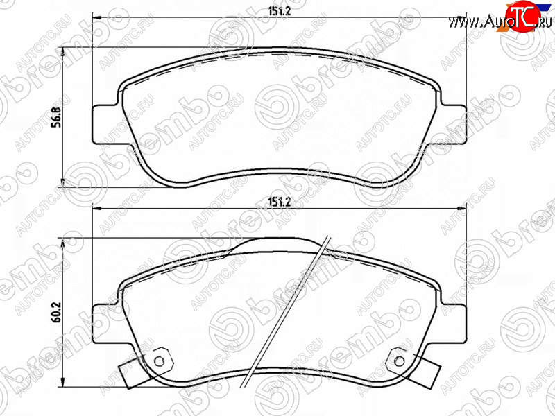 4 099 р. Колодки тормозные передние FL-FR SAT Honda CR-V RE1,RE2,RE3,RE4,RE5,RE7 дорестайлинг (2007-2010)  с доставкой в г. Омск