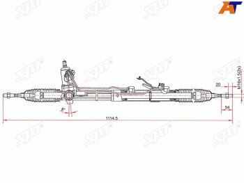 Рейка рулевая 2,7 LHD SAT Hyundai Santa Fe CM рестайлинг (2009-2012)