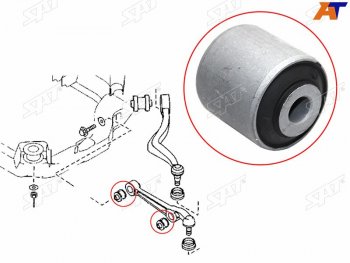 349 р. Сайлентблок рычага нижний прямого (ближ к шар) FR-FL SAT Mazda 6 GG лифтбэк дорестайлинг (2002-2005)  с доставкой в г. Омск. Увеличить фотографию 1