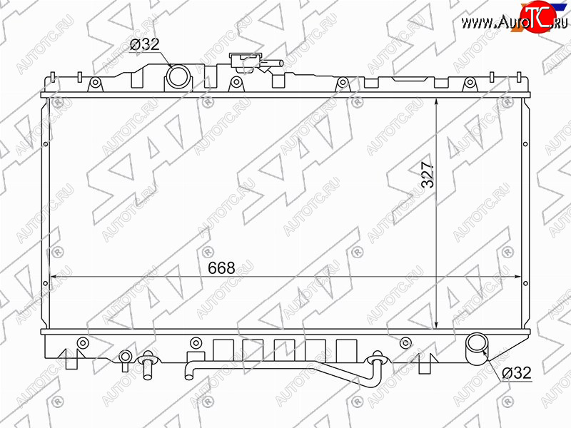7 199 р. Радиатор SAT  Toyota Corona  T190 (1992-1994) седан дорестайлинг  с доставкой в г. Омск