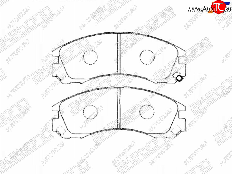 2 439 р. Колодки тормозные перед FR-FL SAT  Mitsubishi Airtek - Outlander  CU  с доставкой в г. Омск