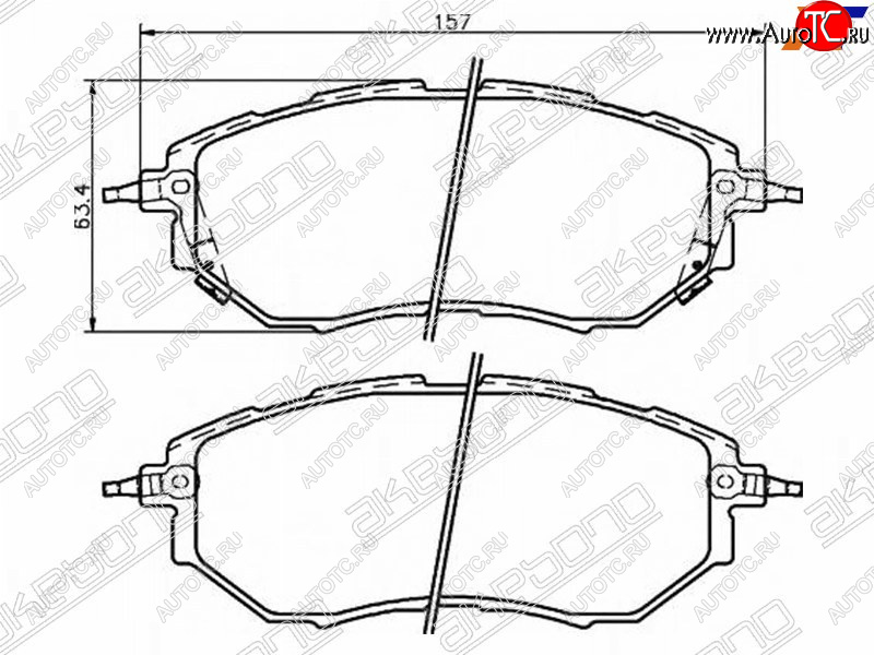 2 699 р. Колодки тормозные перед FL-FR SAT  Subaru Legacy  BH/BE12 (1998-2003) универсал  с доставкой в г. Омск