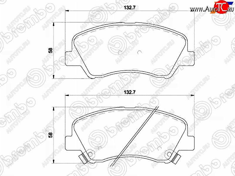 3 699 р. Колодки тормозные передние FR-FL SAT   Hyundai Creta (GS,  SU), Solaris (RBr,  HCR), KIA Rio (3 QB,  4 FB,  4 YB)  с доставкой в г. Омск