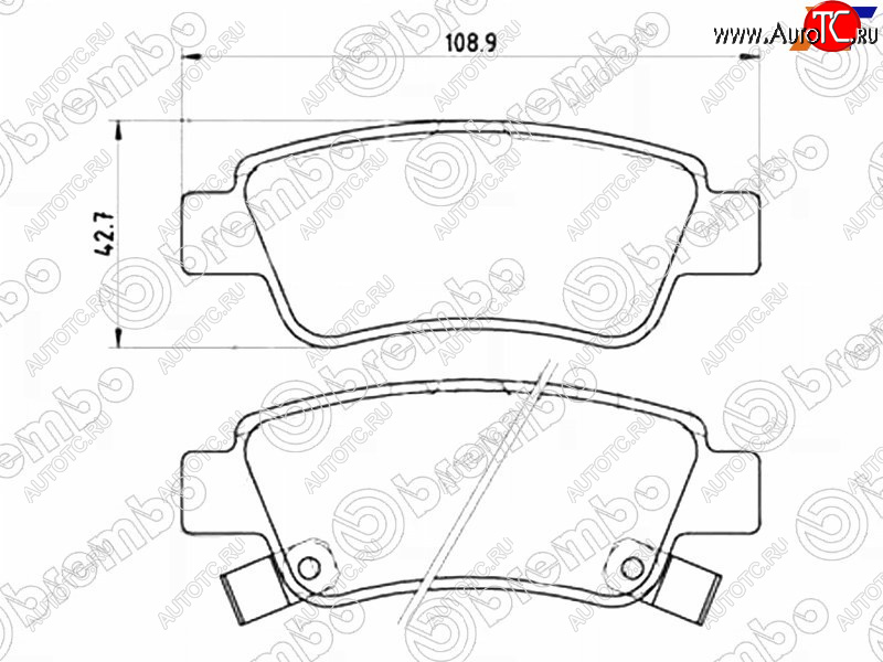 3 699 р. Колодки тормозные задние RH-LH SAT Honda CR-V RE1,RE2,RE3,RE4,RE5,RE7 дорестайлинг (2007-2010)  с доставкой в г. Омск