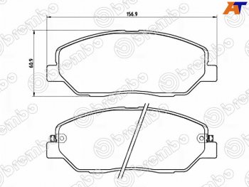 3 899 р. Колодки тормозные передние FL-FR SAT Hyundai Santa Fe CM дорестайлинг (2006-2009)  с доставкой в г. Омск. Увеличить фотографию 1