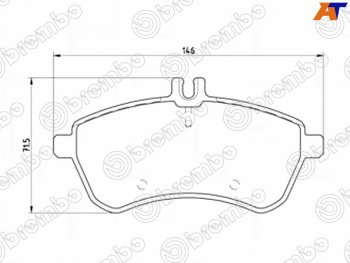 Колодки тормозные перед FR-FL SAT Mercedes-Benz E-Class W212 дорестайлинг седан (2009-2012)