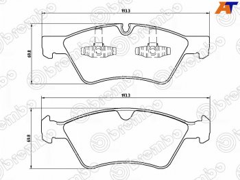 Колодки тормозные передние FL-FR SAT Mercedes-Benz GLE class W166 (2015-2018)