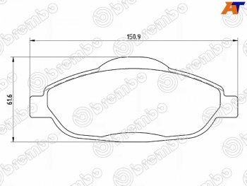 Колодки тормозные перед FL-FR SAT Peugeot 308 T7 универсал дорестайлинг (2007-2011)