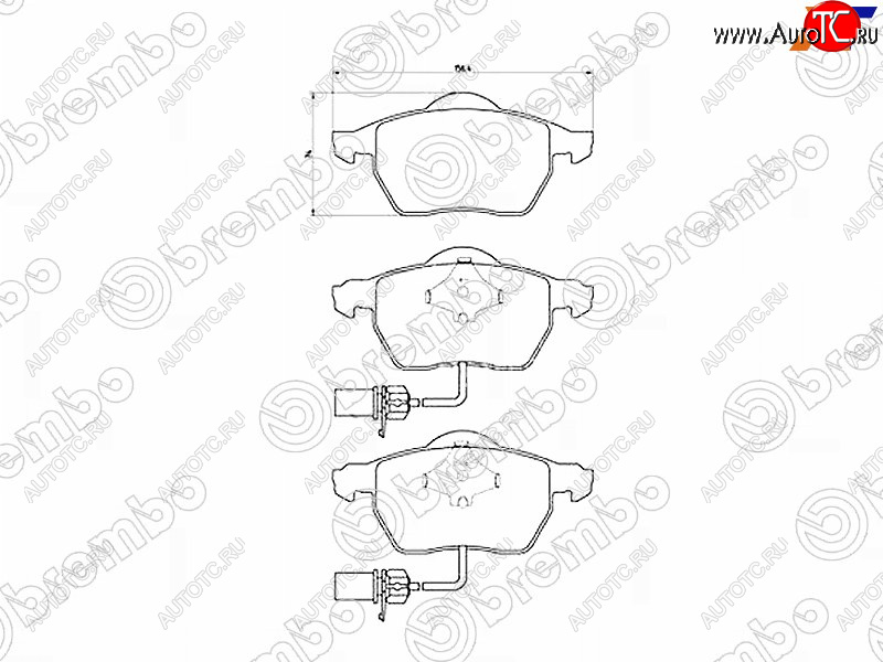 4 549 р. Колодки тормозные FR SAT  Audi A4 B5 8D2 седан дорестайлинг (1994-1997)  с доставкой в г. Омск