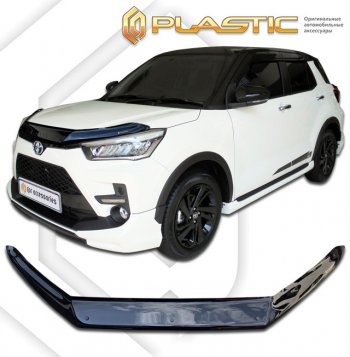 1 839 р. Дефлектор капота CA-Plastic Toyota Raize A210A,A202A,A200A,A201A (2019-2024) (classic черный, без надписи)  с доставкой в г. Омск. Увеличить фотографию 1