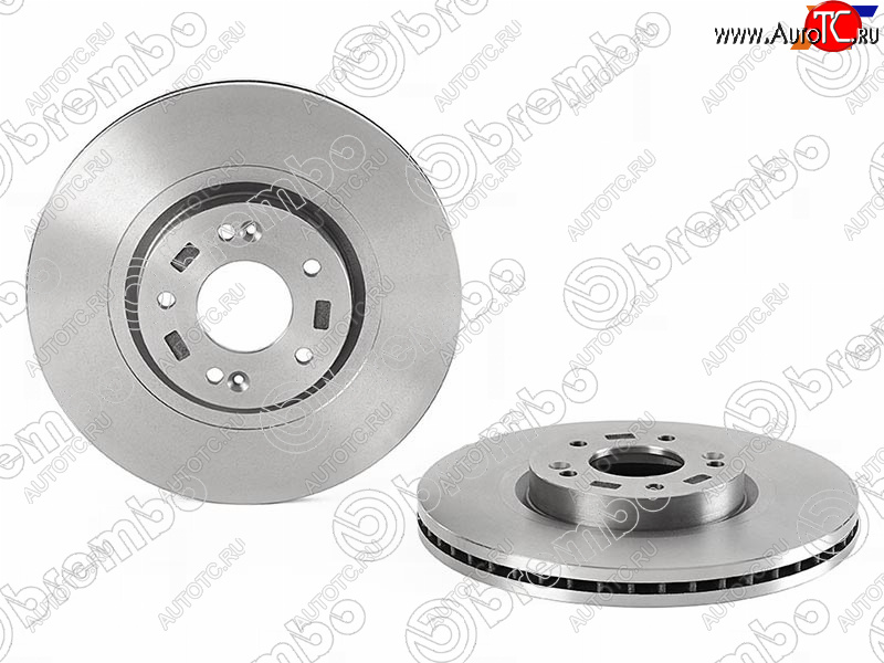 8 999 р. Передний тормозной диск BREMBO Hyundai Santa Fe SM (2000-2012)  с доставкой в г. Омск