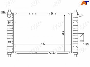 2 699 р. Радиатор SAT  Chery QQ6 (2006-2010), Daewoo Matiz ( M100,  M150,  M200,  M250,  M300) (1998-2016)  с доставкой в г. Омск. Увеличить фотографию 1