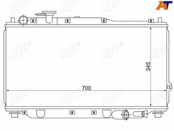 5 199 р. Радиатор охлаждающей жидкости SAT   KIA Sephia - Spectra  с доставкой в г. Омск. Увеличить фотографию 1