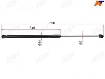 Упор крышки багажника SAT  Opel Astra G седан (1998-2005)