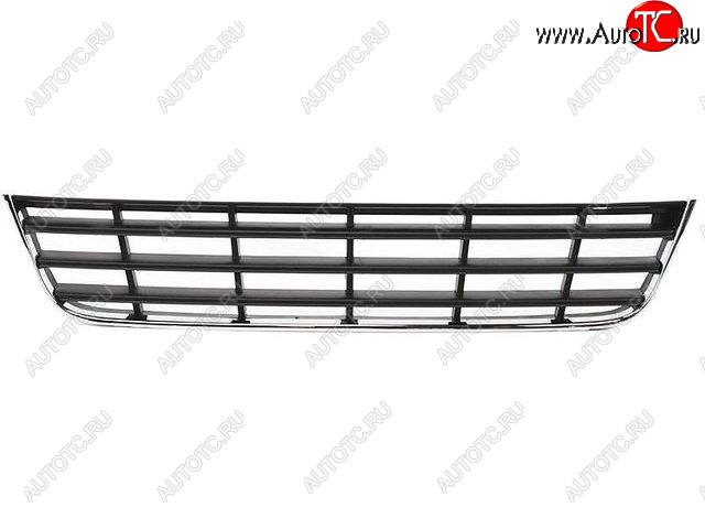 1 229 р. Центральная решетка переднего бампера (пр-во Китай) BODYPARTS Volkswagen Passat B6 универсал (2005-2010) (молдинг хром)  с доставкой в г. Омск