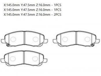 Колодки тормозные перед FR-FL SAT Mitsubishi Outlander CW0W рестайлинг (2009-2012)