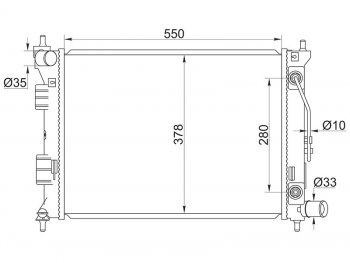 Радиатор охлаждающей жидкости SAT Hyundai Creta GS дорестайлинг (2015-2019)