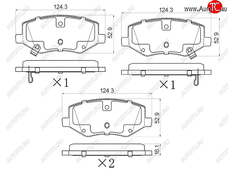 869 р. Колодки тормозные передние FR-FL SAT   JAC S3 - S5  с доставкой в г. Омск