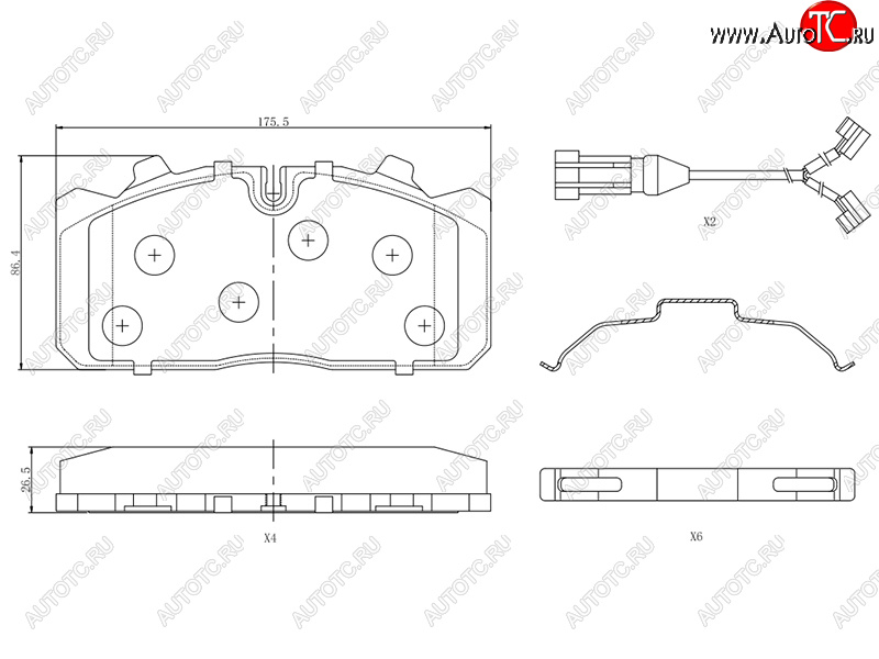 4 199 р. Колодки тормозные перед FL-FR SAT  ГАЗ ГАЗель Next ( A21,A22, С41, С42,  A21,A22, С41, С42, Фермер,  A60,A63, A64,  A62,А65,  A31,A32, C45, C46) - ГАЗель NEXT Citiline  А68 (система Wabco PA с датчиком)  с доставкой в г. Омск