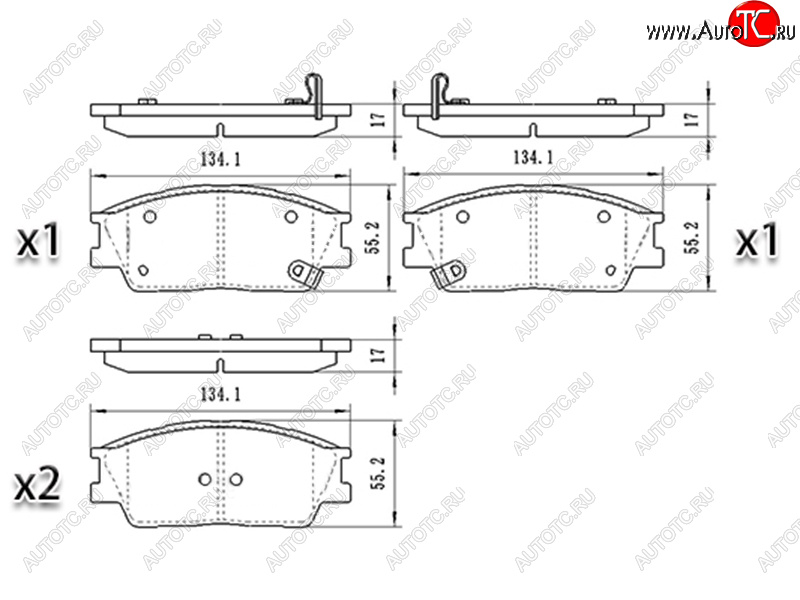 1 129 р. Колодки тормозные передние FR-FL SAT   Hyundai Creta  SU (2020-2022), KIA Soul  SK3 (2018-2022)  с доставкой в г. Омск