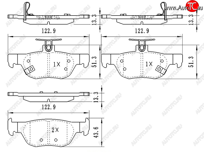 1 089 р. Колодки тормозные задние RH-LH SAT  Mazda 3/Axela  BP - CX-30  с доставкой в г. Омск