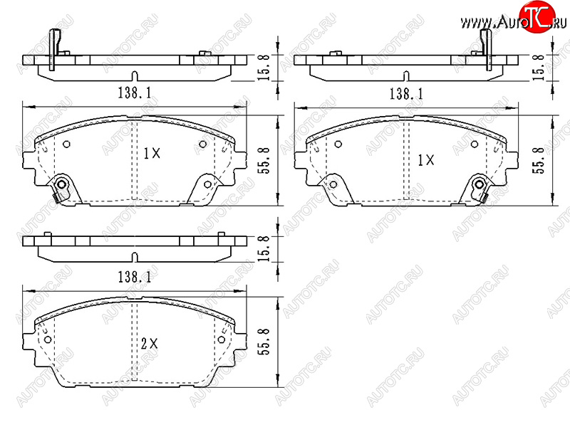 1 079 р. Колодки тормозные перед FL-FR SAT Mazda 3/Axela BP хэтчбэк (2019-2024)  с доставкой в г. Омск