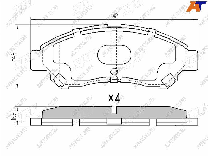 2 499 р. Колодки тормозные передние FR-FL SAT  Toyota Town Ace  s400 (2008-2020) дорестацлинг  с доставкой в г. Омск