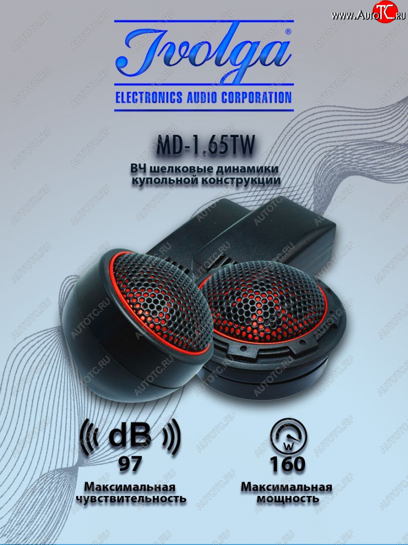 1 999 р. ВЧ акустическая система (твиттер пищалки, 40мм/1,65″) Ivolga MD-1.65TW Lexus GS300 S190 рестайлинг (2007-2012)  с доставкой в г. Омск