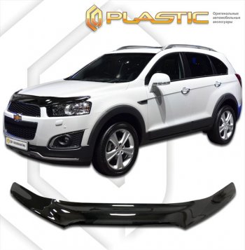 2 079 р. Дефлектор капота (exclusive) CA-Plastic Chevrolet Captiva 1-ый рестайлинг (2011-2013) (Classic черный)  с доставкой в г. Омск. Увеличить фотографию 1