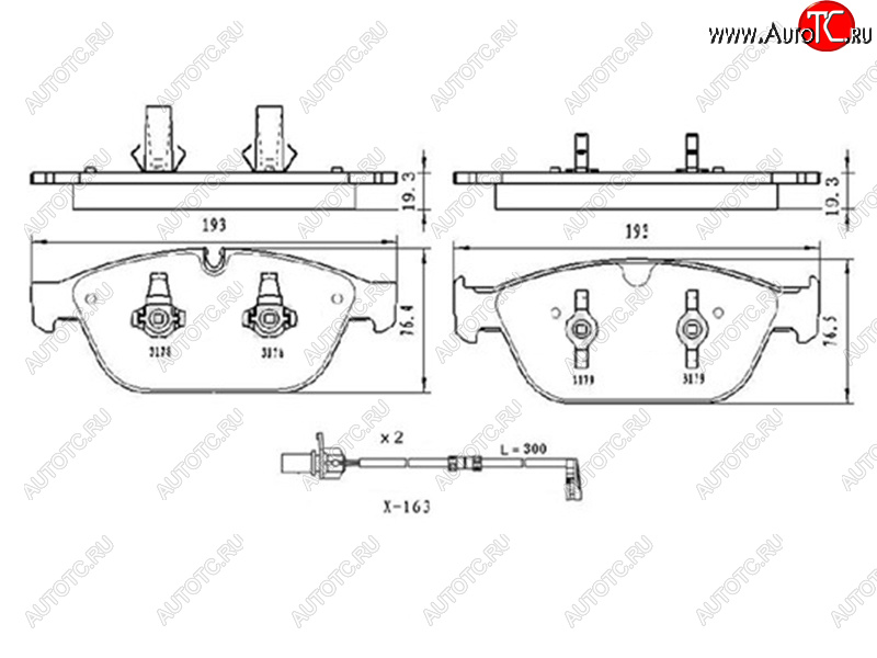 2 169 р. Колодки тормозные передние FL-FR SAT  Audi A8  D4 - Q5  8R (с датчиком)  с доставкой в г. Омск