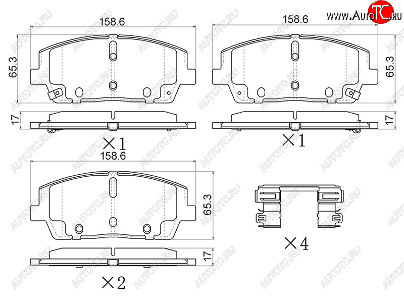 1 999 р. Колодки тормозные передние FR-FL SAT   Hyundai Palisade  LX2 (2018-2022), Hyundai Santa Fe  TM (2018-2022), KIA Sorento ( UM/Prime,  MQ4) (2014-2022)  с доставкой в г. Омск