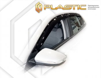 1 839 р. Дефлектор окон CA-Plastic  Geely Emgrand  SS11 (2021-2024) (Classic полупрозрачный)  с доставкой в г. Омск. Увеличить фотографию 1