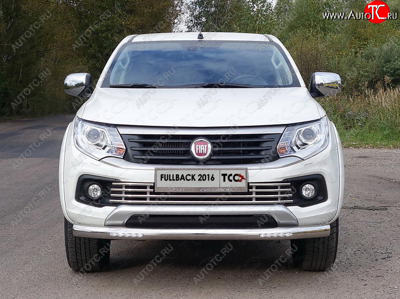 6 449 р. Рамка гос. номера ТСС Тюнинг  Fiat Fullback (2016-2018) (нержавейка)  с доставкой в г. Омск