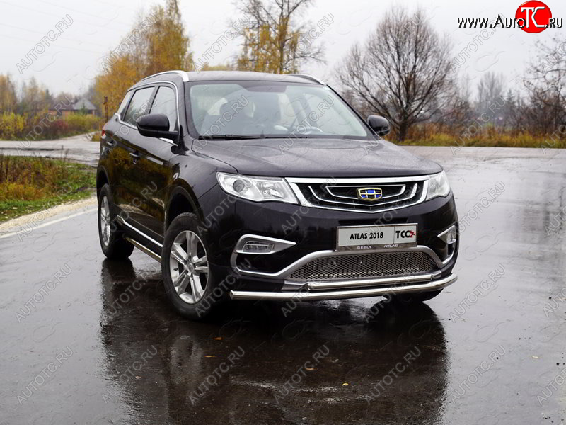 6 249 р. Рамка гос. номера ТСС Тюнинг Geely Atlas NL3 (2016-2022) (нержавейка)  с доставкой в г. Омск