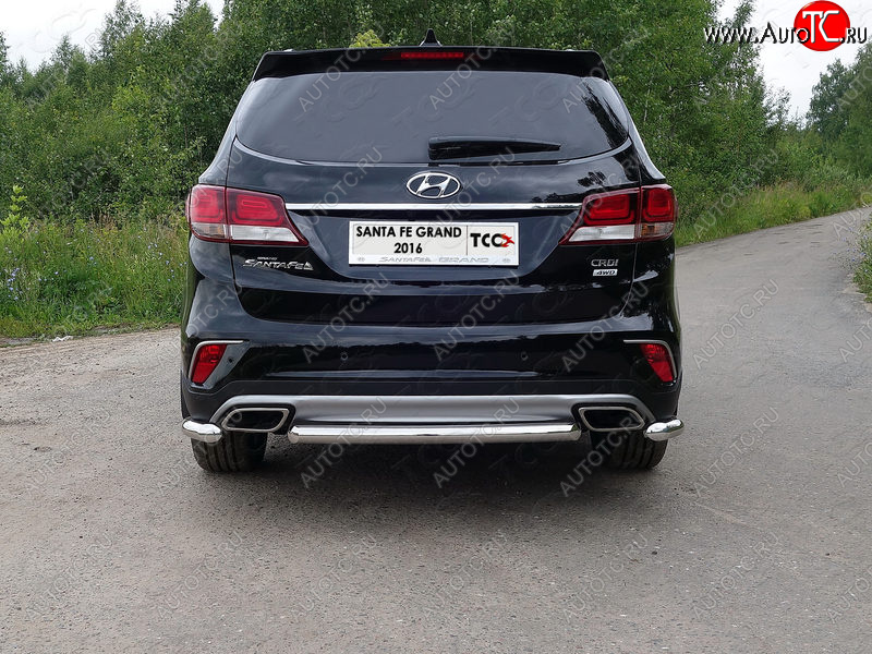 5 999 р. Рамка гос. номера ТСС Тюнинг  Hyundai Grand Santa Fe  1 DM (2016-2018) рестайлинг (нержавейка)  с доставкой в г. Омск