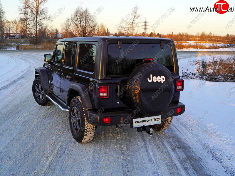 6 449 р. Рамка гос. номера ТСС Тюнинг  Jeep Wrangler  JL (2018-2024) (нержавейка)  с доставкой в г. Омск