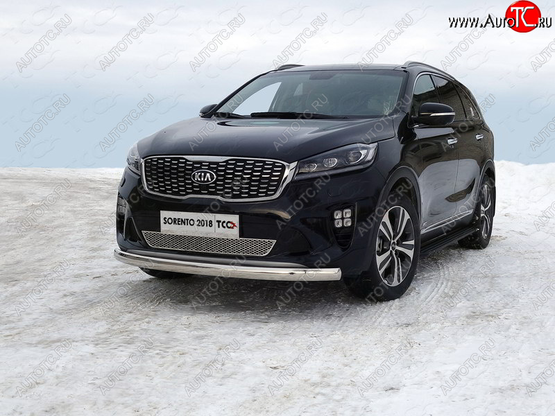 6 449 р. Рамка гос. номера ТСС Тюнинг KIA Sorento UM/Prime рестайлинг (2018-2020) (нержавейка)  с доставкой в г. Омск