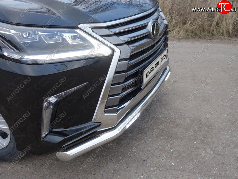 6 249 р. Рамка гос. номера ТСС Тюнинг Lexus LX570 J200 2-ой рестайлинг (2015-2022) (нержавейка)  с доставкой в г. Омск