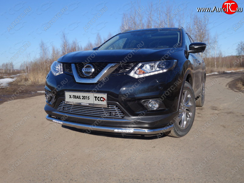 6 449 р. Рамка гос. номера ТСС Тюнинг Nissan X-trail 3 T32 дорестайлинг (2013-2018) (нержавейка)  с доставкой в г. Омск