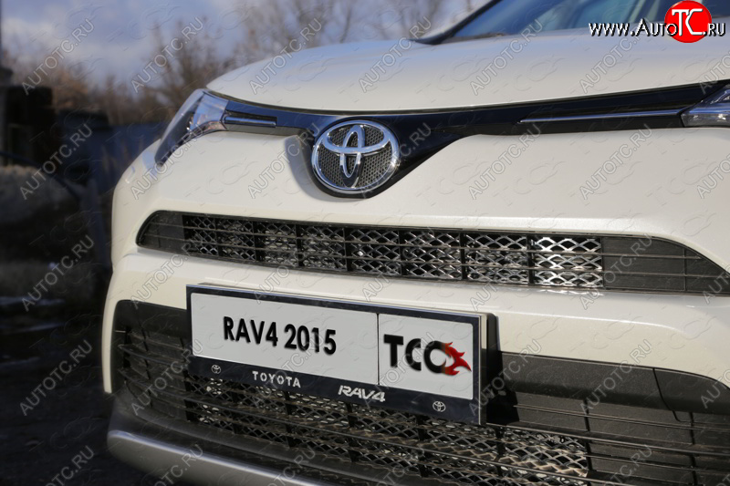 6 249 р. Рамка гос. номера ТСС Тюнинг Toyota RAV4 XA40 5 дв. рестайлинг (2015-2019) (нержавейка)  с доставкой в г. Омск