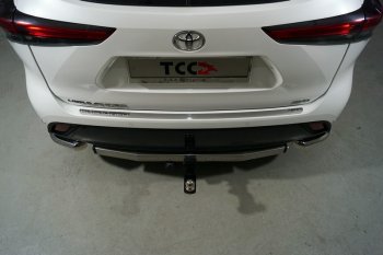 3 699 р. Закладка на задний бампер ТСС Тюнинг  Toyota Highlander  XU70 (2020-2024) (Лист зеркальный)  с доставкой в г. Омск. Увеличить фотографию 1