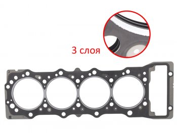 7 999 р. Прокладка ГБЦ (T=0.75 B) 4M41 MITSUBISHI Mitsubishi Pajero 4 V80 дорестайлинг (2006-2011)  с доставкой в г. Омск. Увеличить фотографию 1